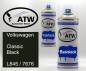 Preview: Volkswagen, Classic Black, L845 / 7676: 400ml Sprühdose + 400ml Klarlack - Set, von ATW Autoteile West.